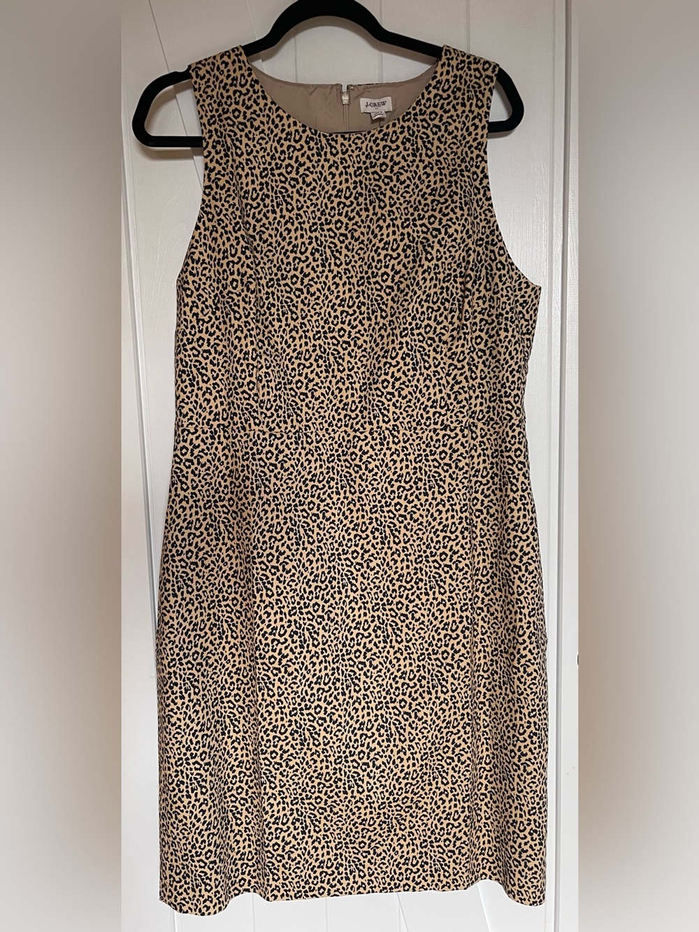 J Crew Women’s Sheath Dress, NWT, Size 16, Leopard Print